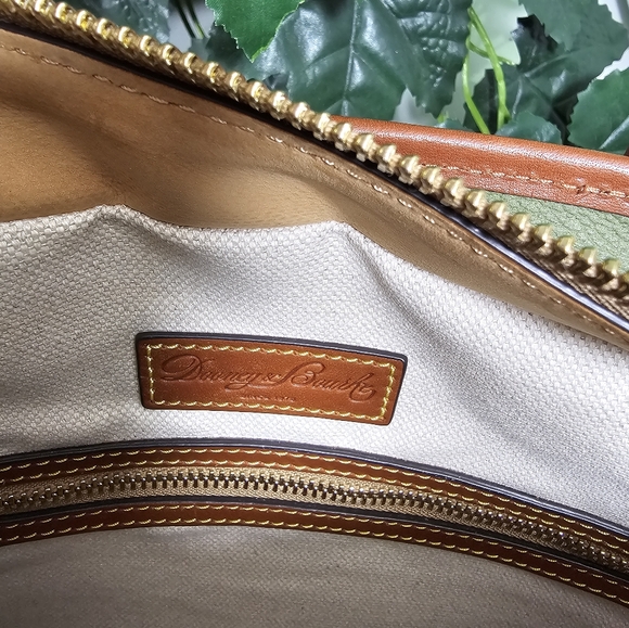 Dooney & Bourke Tote Bag DB Monogram & Vachetta Leather Signature Purse - Picture 8 of 16